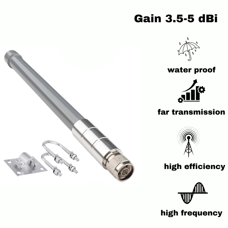 Omnidirectional Fiberglass Antenna 5G 600-6000MHz 3.5-5dB