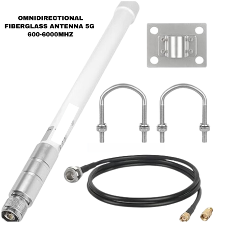 Omnidirectional Fiberglass Antenna 5G 600-6000MHz 3.5-5dB