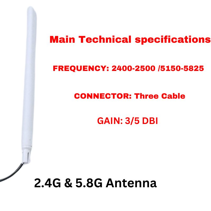 2.4g& 5.8g Antenna With Three Cable Connector