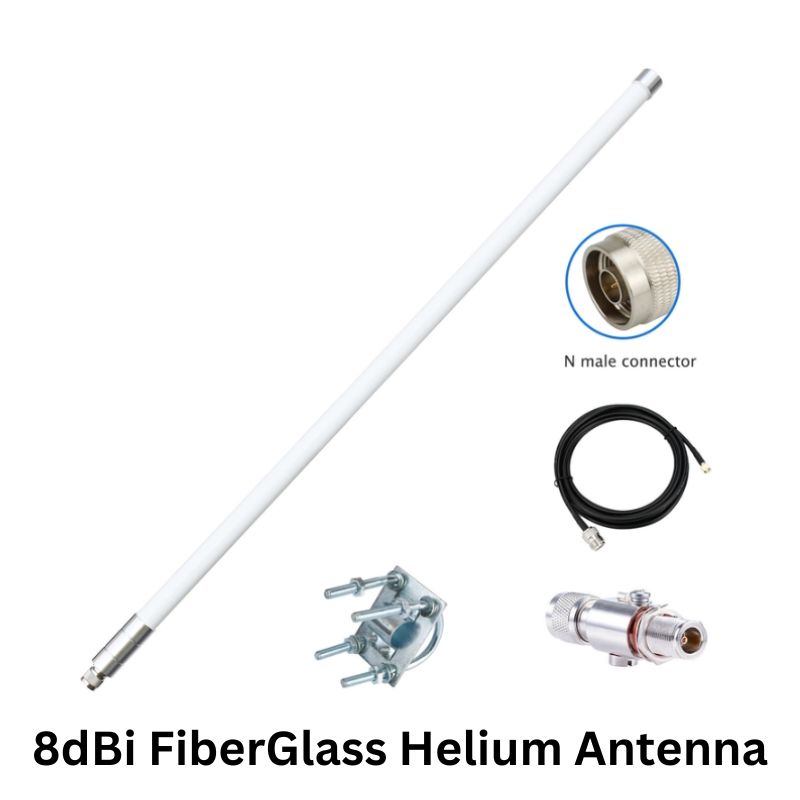 8dbi Fiberglass Helium Antenna 915mhz Omnidirectional